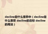 decline是什么意思中（decline是什么意思 decline的音標(biāo) decline的用法）