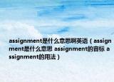 assignment是什么意思啊英語(yǔ)（assignment是什么意思 assignment的音標(biāo) assignment的用法）