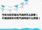 汽車內(nèi)經(jīng)常冒出汽油味怎么回事（不漏油但車內(nèi)有汽油味是什么原因）