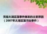 無錫太湖藍(lán)藻事件爆發(fā)的主要原因（2007年太湖藍(lán)藻污染事件）