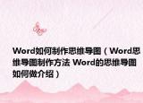 Word如何制作思維導(dǎo)圖（Word思維導(dǎo)圖制作方法 Word的思維導(dǎo)圖如何做介紹）