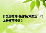 什么是教育科研的宏觀概念（什么是教育科研）