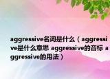 aggressive名詞是什么（aggressive是什么意思 aggressive的音標(biāo) aggressive的用法）