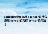 sensor的中文意思（sensor是什么意思 sensor的音標(biāo) sensor的用法）
