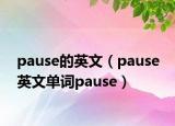 pause的英文（pause 英文單詞pause）