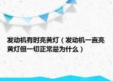 發(fā)動機有時亮黃燈（發(fā)動機一直亮黃燈但一切正常是為什么）