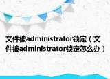 文件被administrator鎖定（文件被administrator鎖定怎么辦）