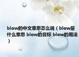 blow的中文意思怎么說（blow是什么意思 blow的音標(biāo) blow的用法）