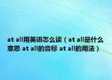 at all用英語怎么讀（at all是什么意思 at all的音標(biāo) at all的用法）