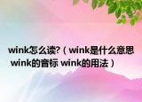 wink怎么讀?（wink是什么意思 wink的音標(biāo) wink的用法）