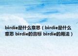 birdie是什么意思（birdie是什么意思 birdie的音標 birdie的用法）