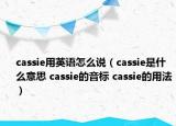 cassie用英語(yǔ)怎么說(shuō)（cassie是什么意思 cassie的音標(biāo) cassie的用法）