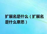 擴(kuò)展名是什么（擴(kuò)展名是什么意思）
