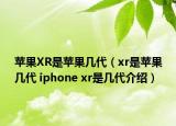 蘋果XR是蘋果幾代（xr是蘋果幾代 iphone xr是幾代介紹）