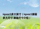 iqooz1多大英寸（iqooz1屏幕多大尺寸 屏幕尺寸介紹）