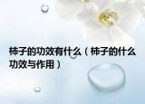 柿子的功效有什么（柿子的什么功效與作用）