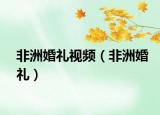 非洲婚禮視頻（非洲婚禮）