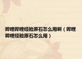 嗶哩嗶哩經(jīng)驗(yàn)原石怎么用?。▎袅▎袅ń?jīng)驗(yàn)原石怎么用）