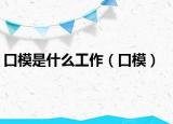 口模是什么工作（口模）