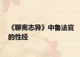 《聊齋志異》中魯法官的性經(jīng)