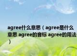 agree什么意思（agree是什么意思 agree的音標(biāo) agree的用法）