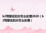 b2駕駛證扣分怎么處理2020（b2駕駛證扣分怎么處理）