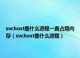 svchost是什么進(jìn)程一直占用內(nèi)存（svchost是什么進(jìn)程）