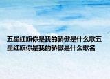 五星紅旗你是我的驕傲是什么歌五星紅旗你是我的驕傲是什么歌名