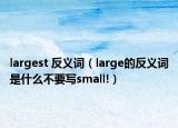 largest 反義詞（large的反義詞是什么不要寫small!）