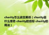 charity怎么讀音英語(yǔ)（charity是什么意思 charity的音標(biāo) charity的用法）