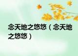 念天地之悠悠（念天地之悠悠）