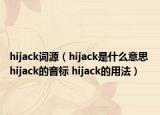 hijack詞源（hijack是什么意思 hijack的音標(biāo) hijack的用法）