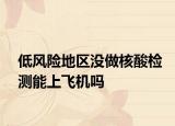 低風(fēng)險地區(qū)沒做核酸檢測能上飛機(jī)嗎