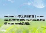 mammoth怎么讀音發(fā)音（mammoth是什么意思 mammoth的音標(biāo) mammoth的用法）