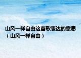 山風(fēng)一樣自由這首歌表達(dá)的意思（山風(fēng)一樣自由）