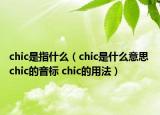 chic是指什么（chic是什么意思 chic的音標(biāo) chic的用法）