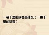 一碧千里的拼音是什么（一碧千里的拼音）