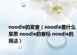 noodle的發(fā)音（noodle是什么意思 noodle的音標(biāo) noodle的用法）
