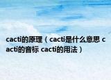 cacti的原理（cacti是什么意思 cacti的音標 cacti的用法）