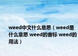 weed中文什么意思（weed是什么意思 weed的音標(biāo) weed的用法）