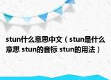 stun什么意思中文（stun是什么意思 stun的音標(biāo) stun的用法）