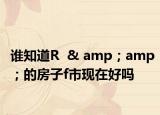 誰知道R  & amp；amp；的房子f市現(xiàn)在好嗎