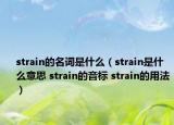 strain的名詞是什么（strain是什么意思 strain的音標(biāo) strain的用法）