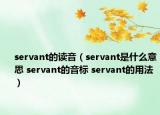 servant的讀音（servant是什么意思 servant的音標(biāo) servant的用法）