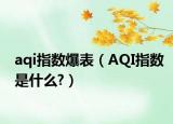 aqi指數(shù)爆表（AQI指數(shù)是什么?）