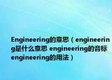 Engineering的意思（engineering是什么意思 engineering的音標(biāo) engineering的用法）