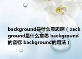 background是什么意思?。╞ackground是什么意思 background的音標(biāo) background的用法）