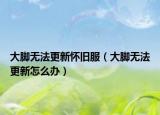 大腳無(wú)法更新懷舊服（大腳無(wú)法更新怎么辦）