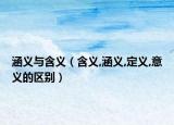 涵義與含義（含義,涵義,定義,意義的區(qū)別）