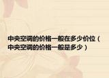 中央空調(diào)的價(jià)格一般在多少價(jià)位（中央空調(diào)的價(jià)格一般是多少）